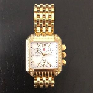 Michele Deco Gold Diamond Watch